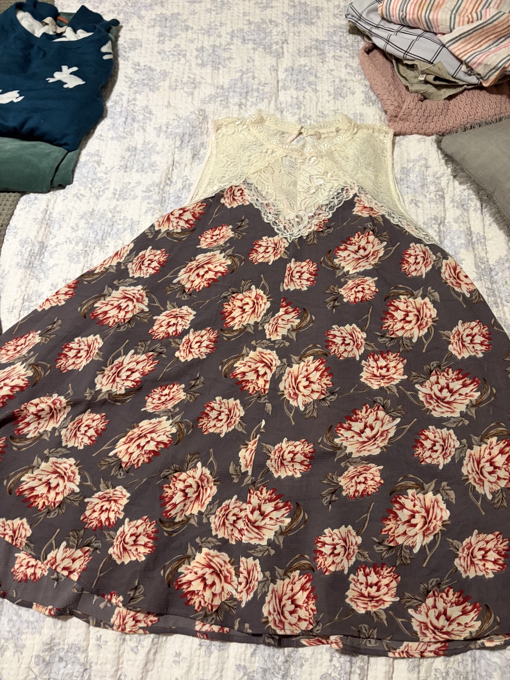 Floral Dress With Lace